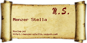 Menzer Stella névjegykártya